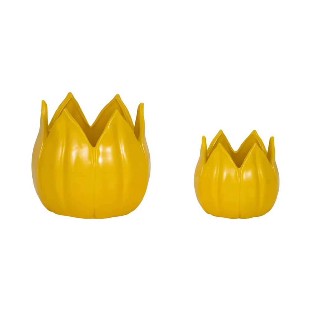 GENTRYWIND SET OF 2 YELLOW PLANTER 7 (IN)