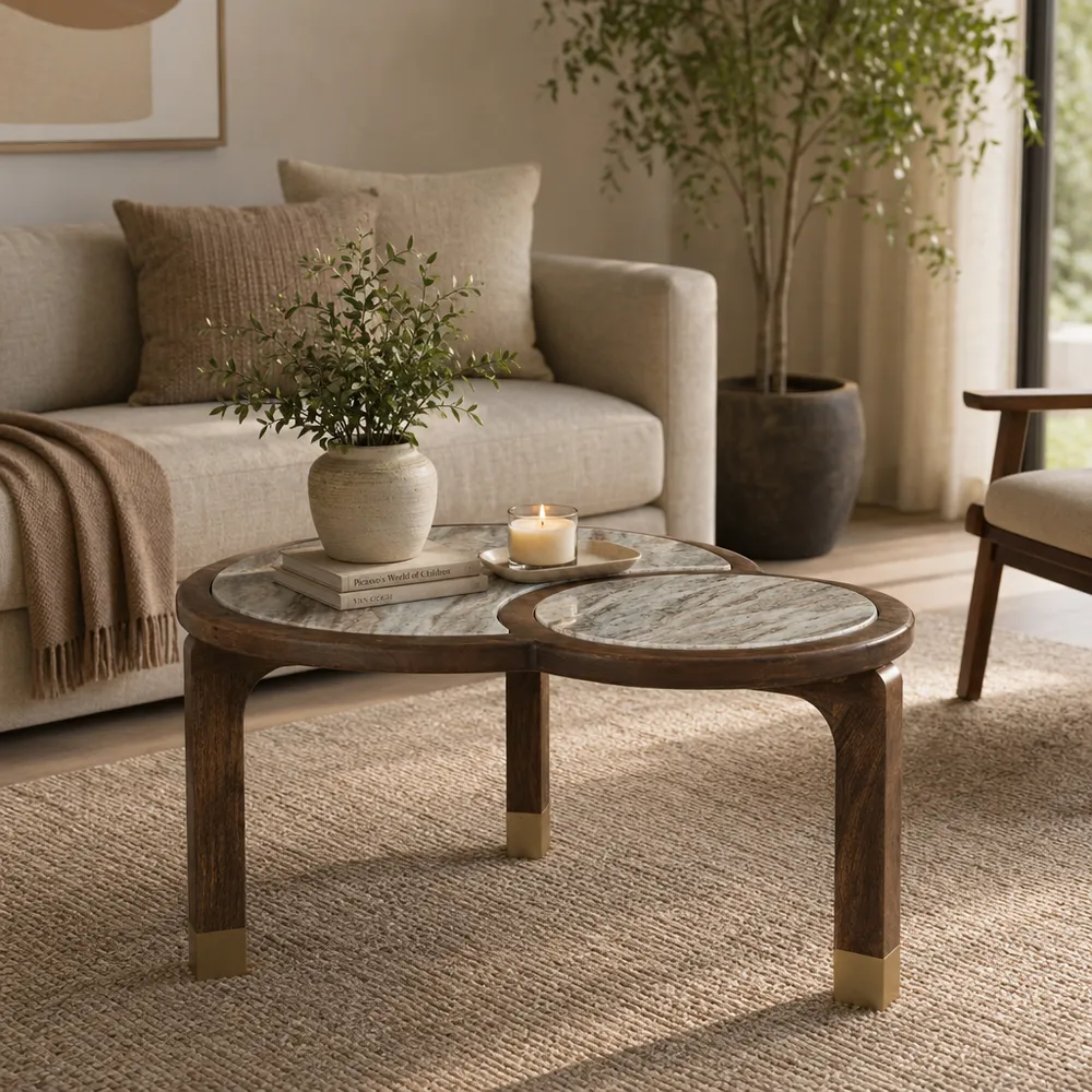 MORTONFIELD BROWN COFFEE TABLE 17 (IN)