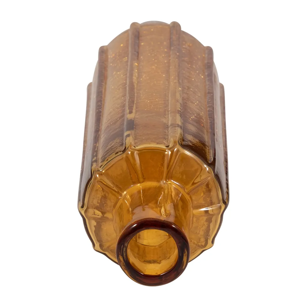 VINSON ORANGE GLASS VASE 17 (IN)