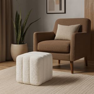 TRUEVIEW WHITE OTTOMAN 16 (IN) 12