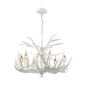 Big Sky 25'' Wide 6-Light Chandelier - White 5