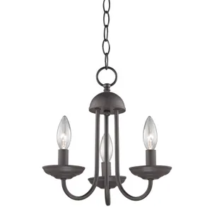 Montgomery 12'' Wide 3-Light Chandelier - Oil Rubbed Bronze 1