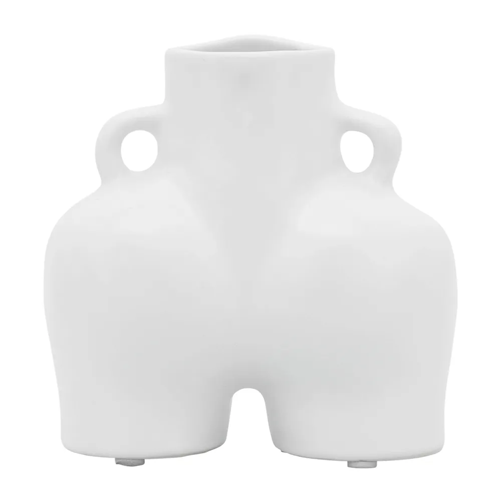 HELENAOAK WHITE VASE 6 (IN)
