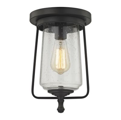 Hamel 8″ Wide 1-Light Flush Mount - Oil Rubbed Bronze
