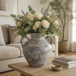 BURTONHOLM GRAY VASE 16 (IN) 11