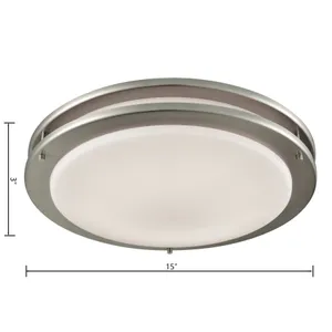 Clarion 15'' Wide 1-Light Flush Mount - Brushed Nickel 2