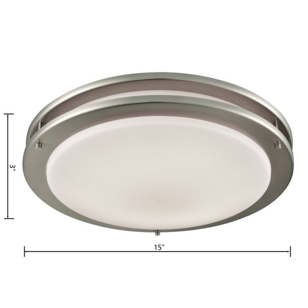 Clarion 15'' Wide 1-Light Flush Mount - Brushed Nickel