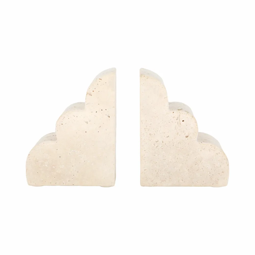 GLASTONHAVEN SET OF 2 TAN BOOKENDS 6 (IN)