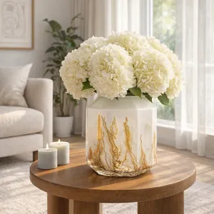 RAESTONE IVORY GLASS VASE 10 (IN) 2