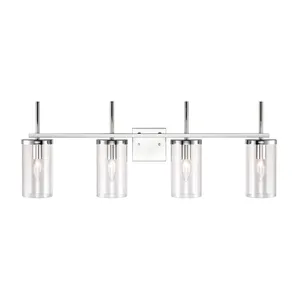 Oakland 32.5'' Wide 4-Light Vanity Light - Chrome 2