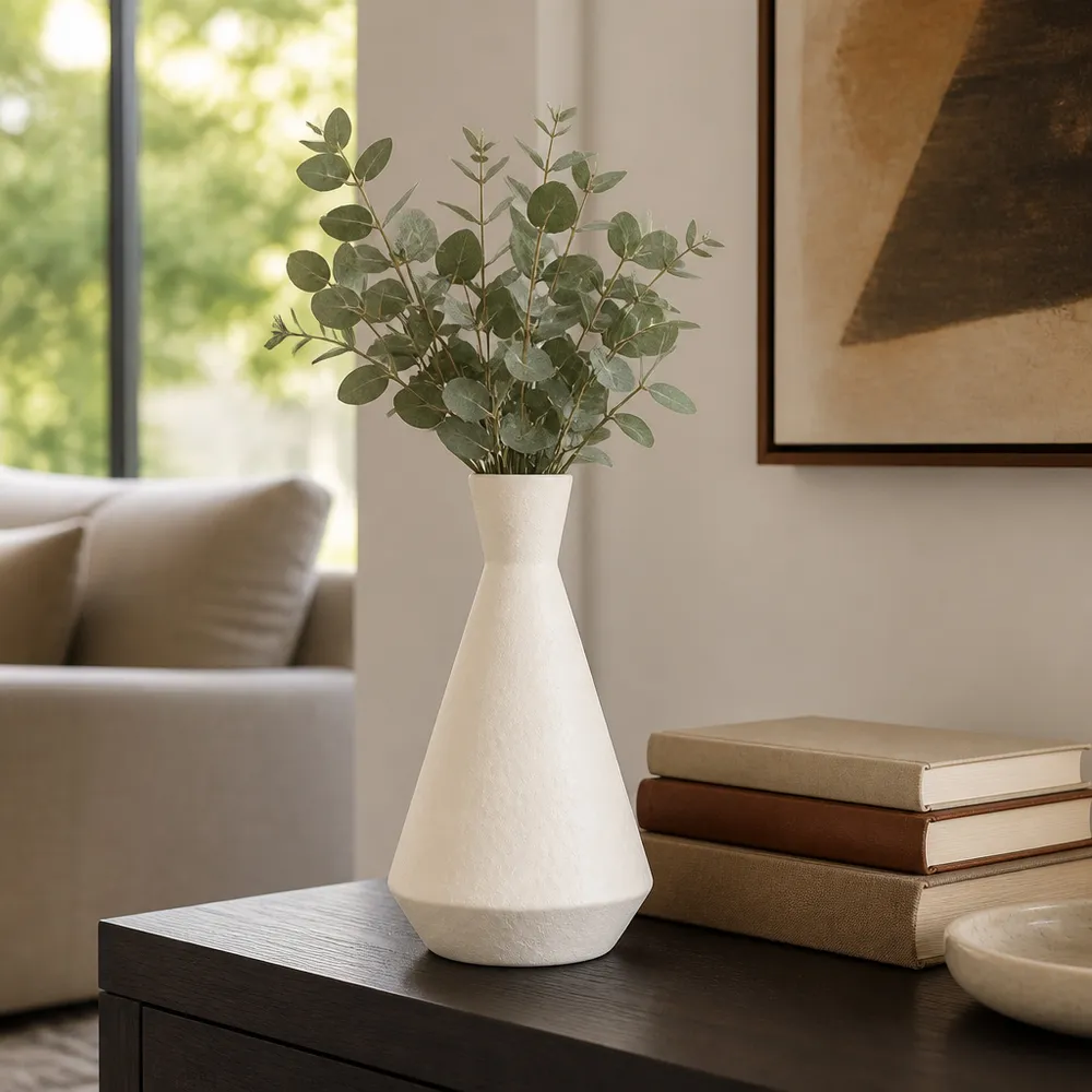 ENSLEYCROSS WHITE VASE 14 (IN)