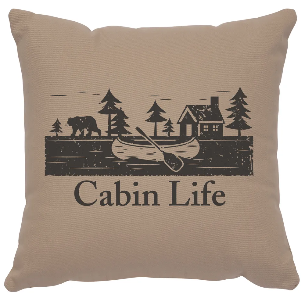 Image Pillow - Cabin Life - Cotton Alabaster