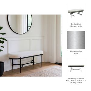 GRISHAMHOLM IVORY BENCH 19 (IN) 11