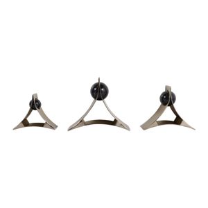 LANDONBROOK SET OF 3 SILVER WALL SCULPTURES 10 (IN) 1