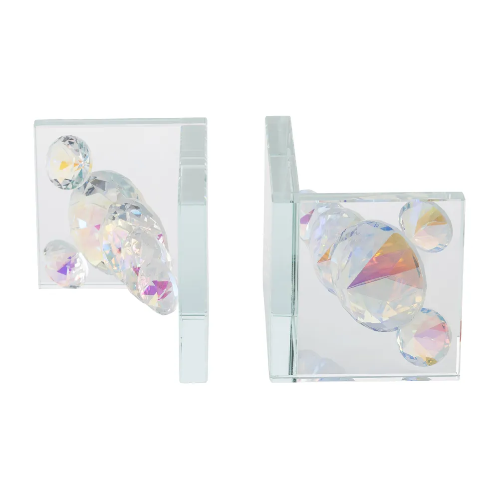 GARLANDGROVE SET OF 2 CLEAR BOOKENDS 7 (IN)