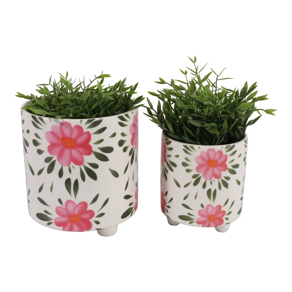 ALMAWAY SET OF 2 PINK PLANTER 8 (IN)