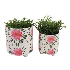 ALMAWAY SET OF 2 PINK PLANTER 8 (IN) 3
