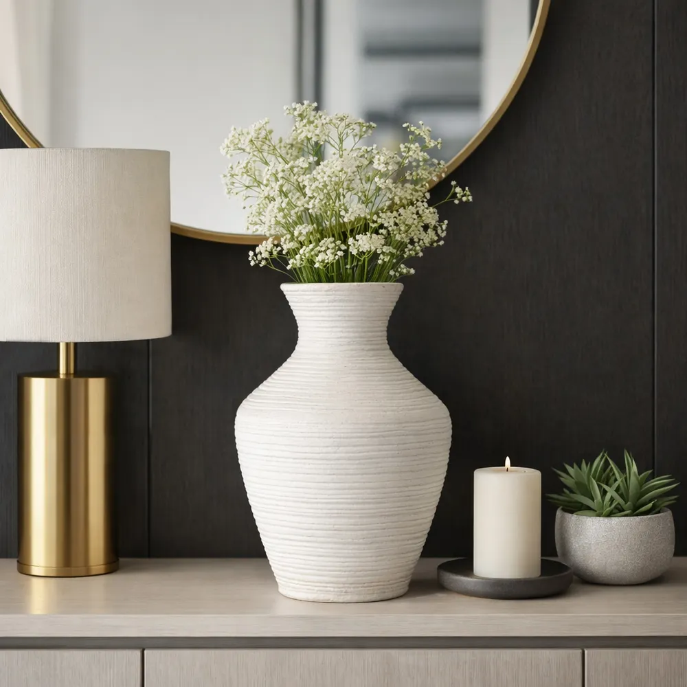 ROLAND IVORY VASE 15 (IN)