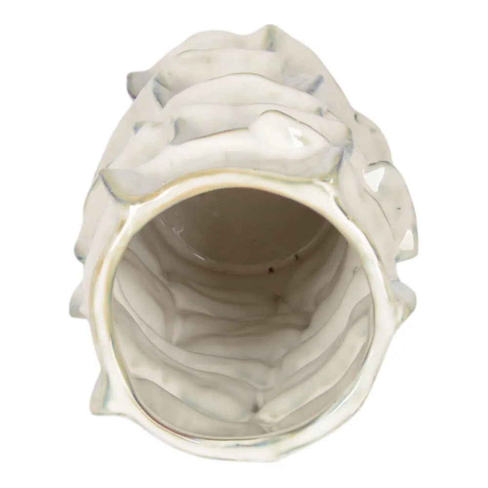 ELMSHAW WHITE VASE 17 (IN)
