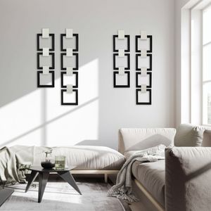 RHEAVIEW SET OF 2 BLACK WALL SCULPTURES 32 (IN) 10