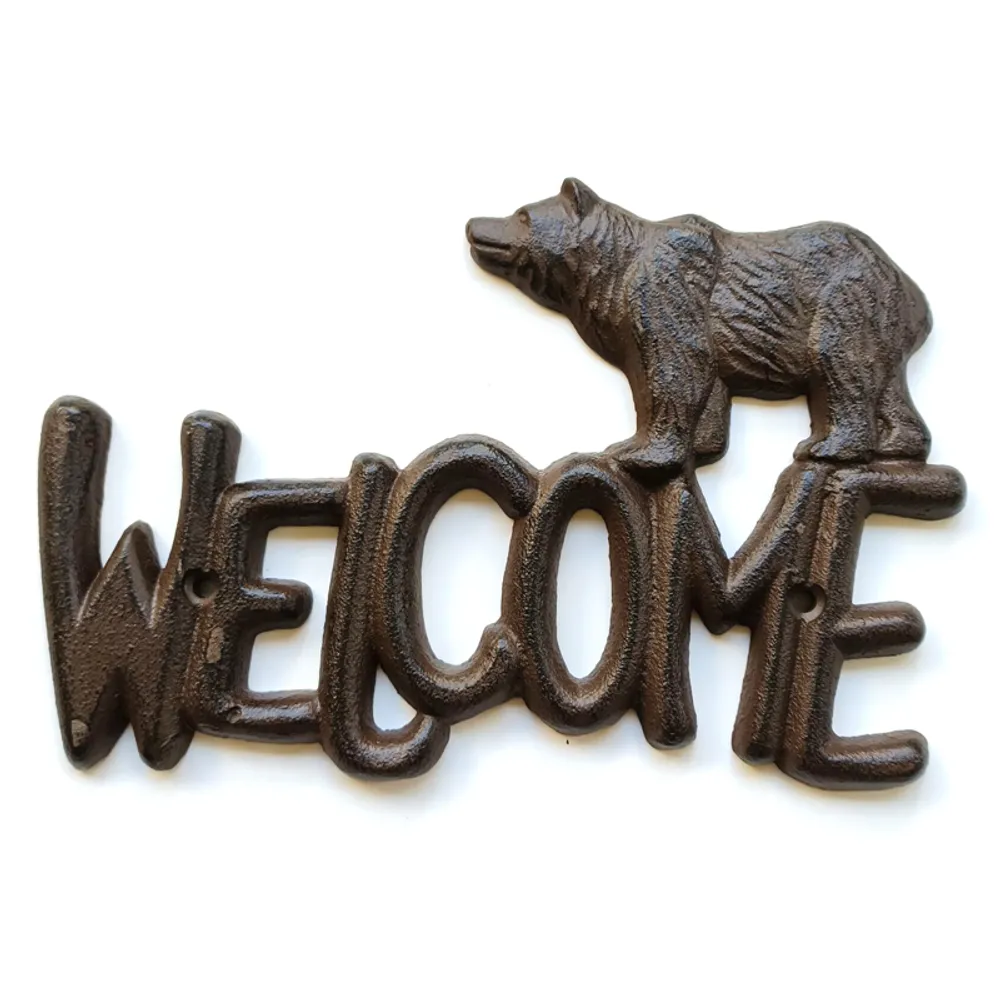 8-1/2" WELCOME BEAR PLAQUE