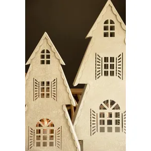 Set of 2 Metal Christmas Village Lamps 5