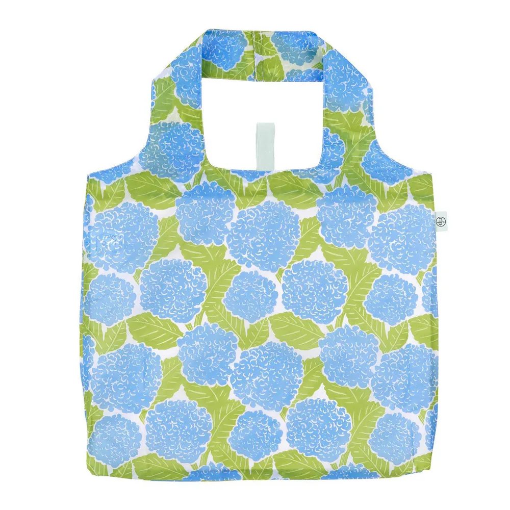 Blue Hydrangea blu Reusable Shopping Bag