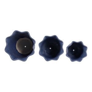 CLAYBROOK SET OF 3 BLUE PLANTER 9 (IN) 8