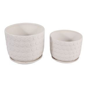 FIONAOAK SET OF 2 IVORY PLANTER 10 (IN) 6