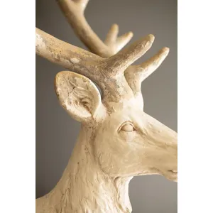 Antique White Faux Concrete Deer 5