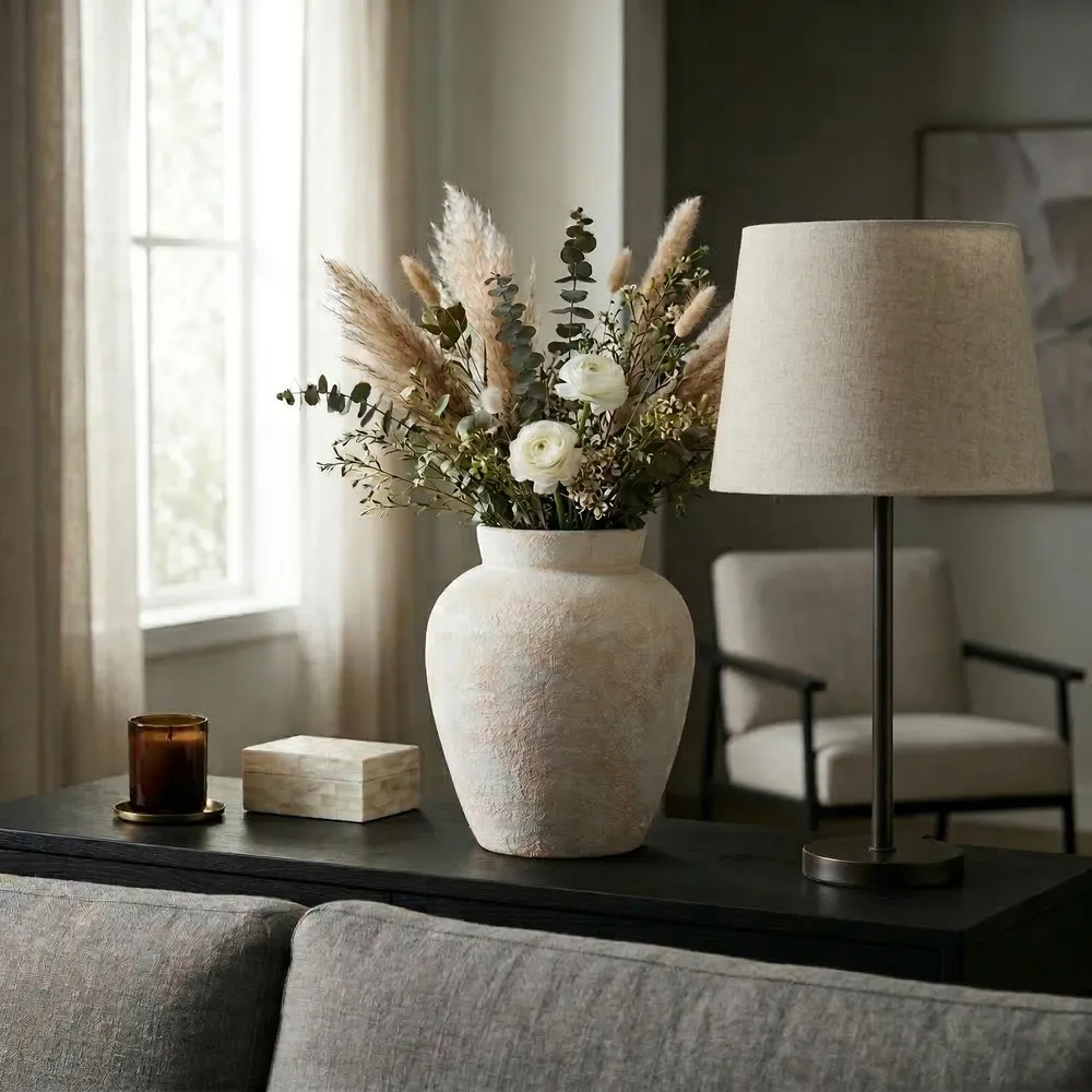 TROYSTONE IVORY VASE 12 (IN)
