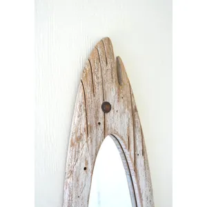 Carved Wooden Fish Mirror 3