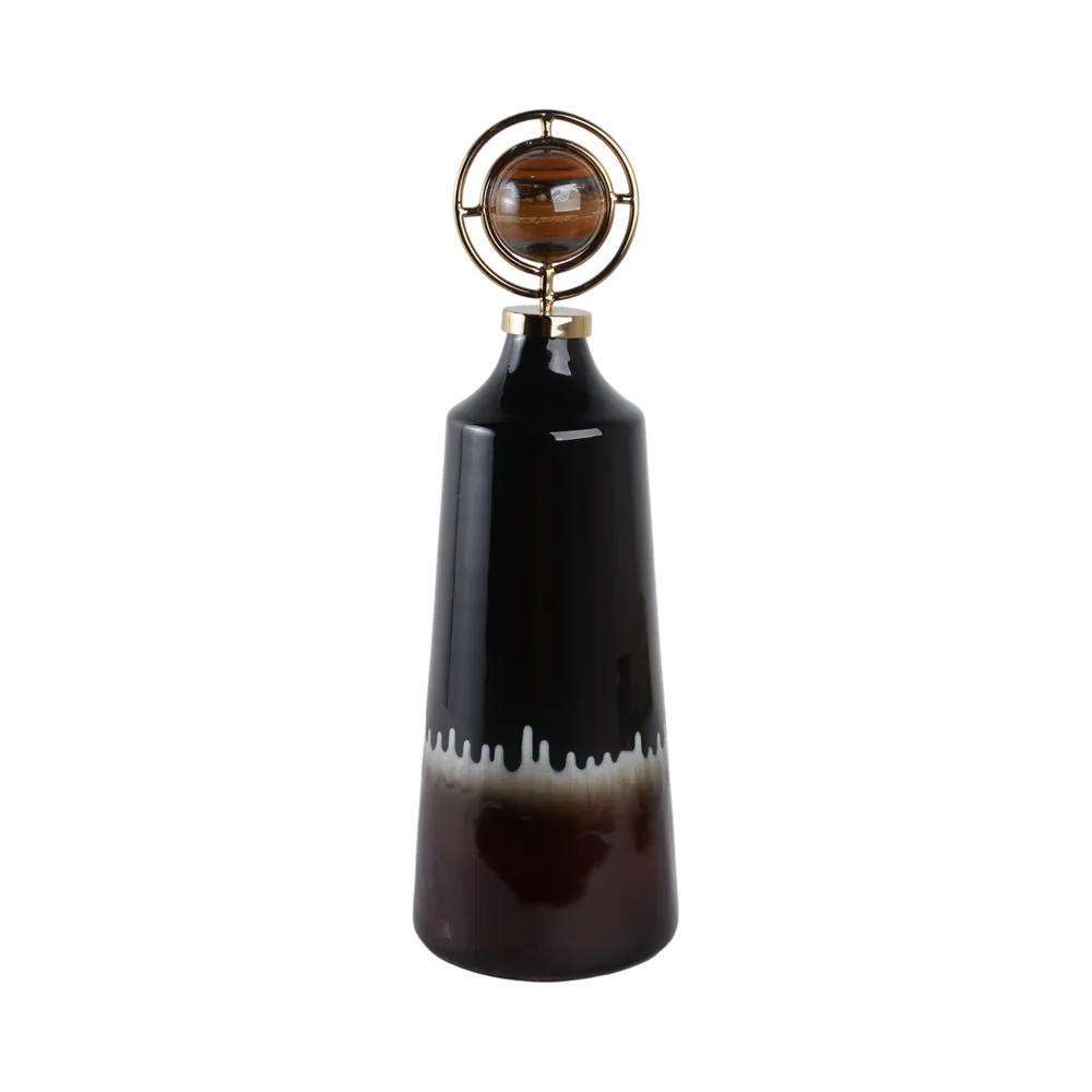GRAYDONWIND BROWN GLASS VASE 23 (IN)