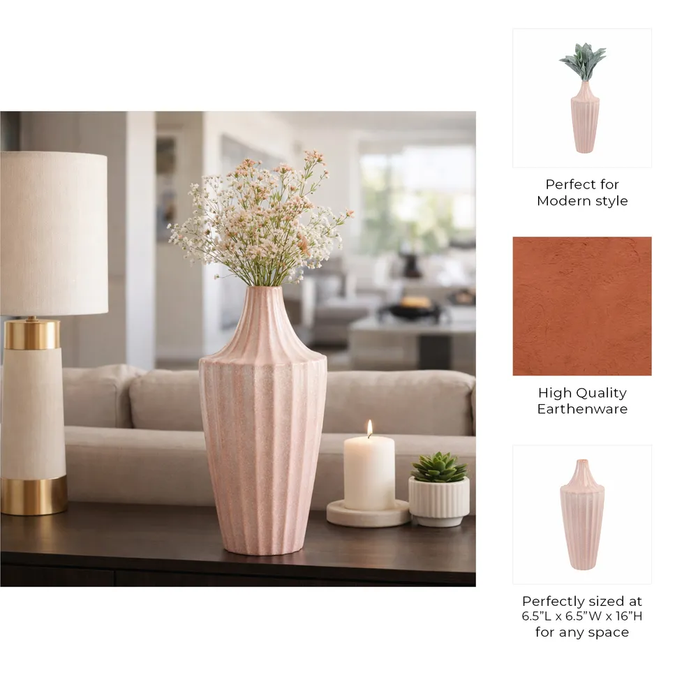 ALTON PINK VASE 16 (IN)