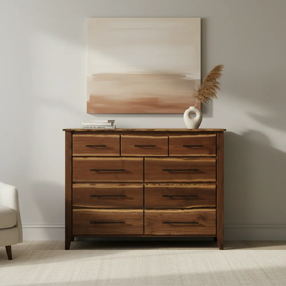 Heartland Walnut Nine drawer Dresser - Premium