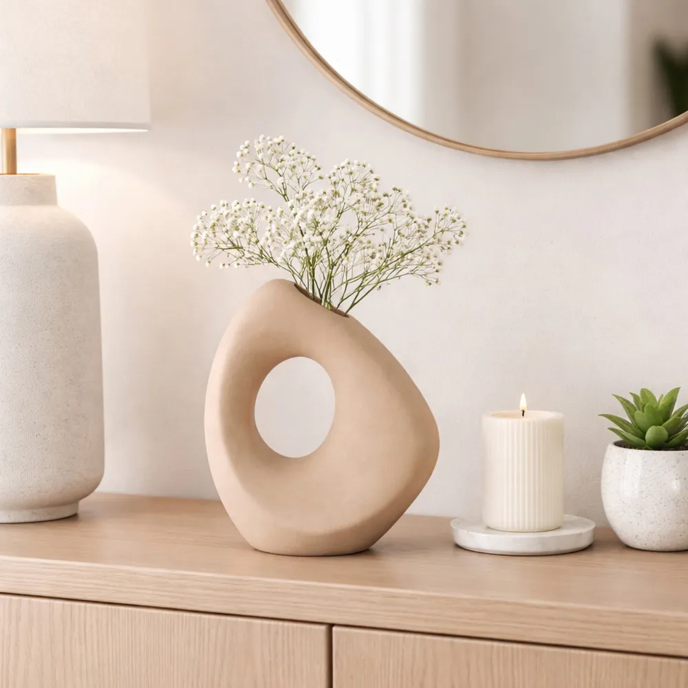 ARMONLAND TAN VASE 8 (IN)