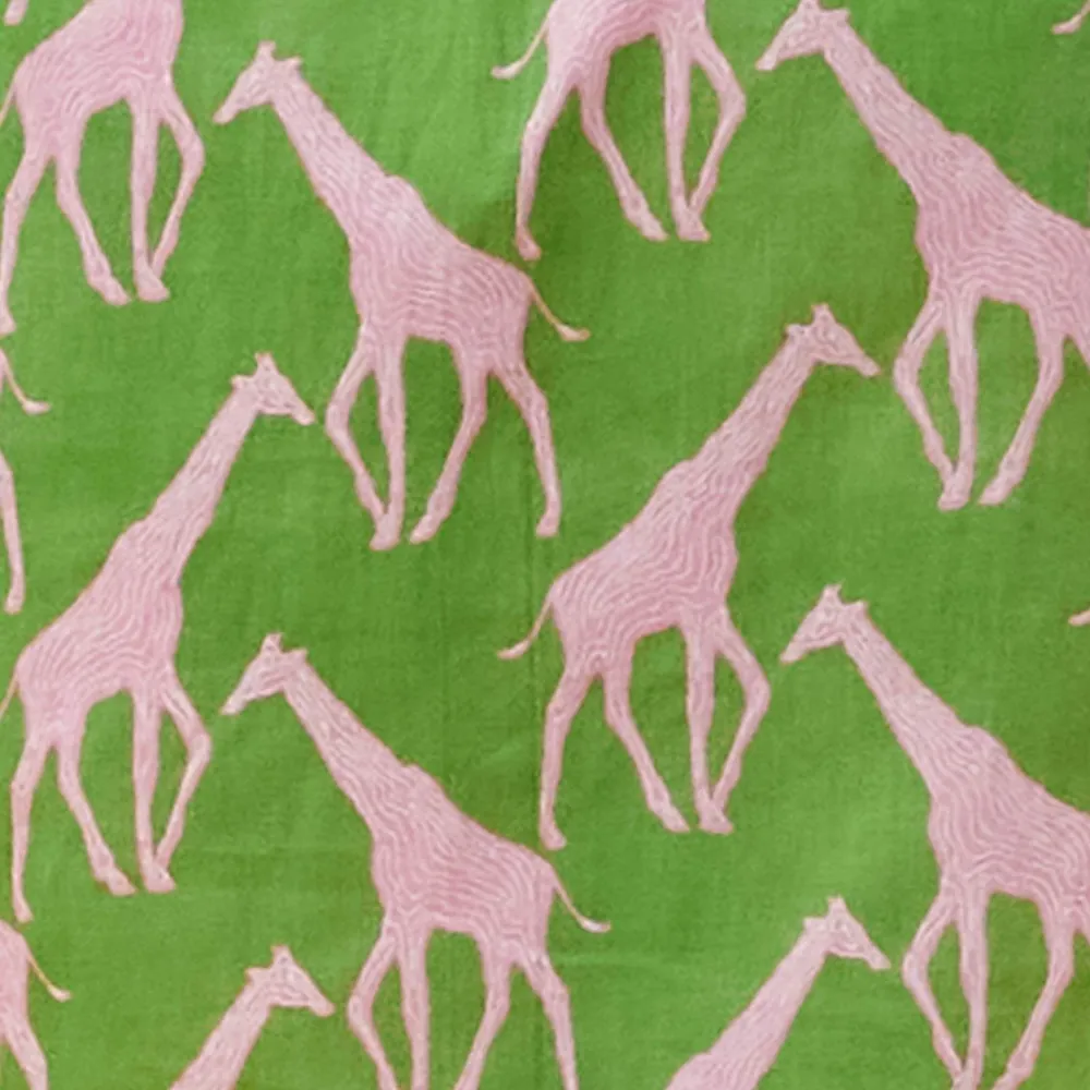 Giraffe Pink Green Cotton Night Shirt