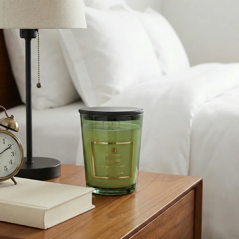 ROWANSTONE SERENE GINGER & TAMBOUR CANDLE 7 (IN)