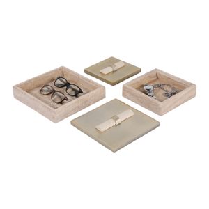 BAYARDWOOD SET OF 2 GOLD BOXES 4 (IN) 3