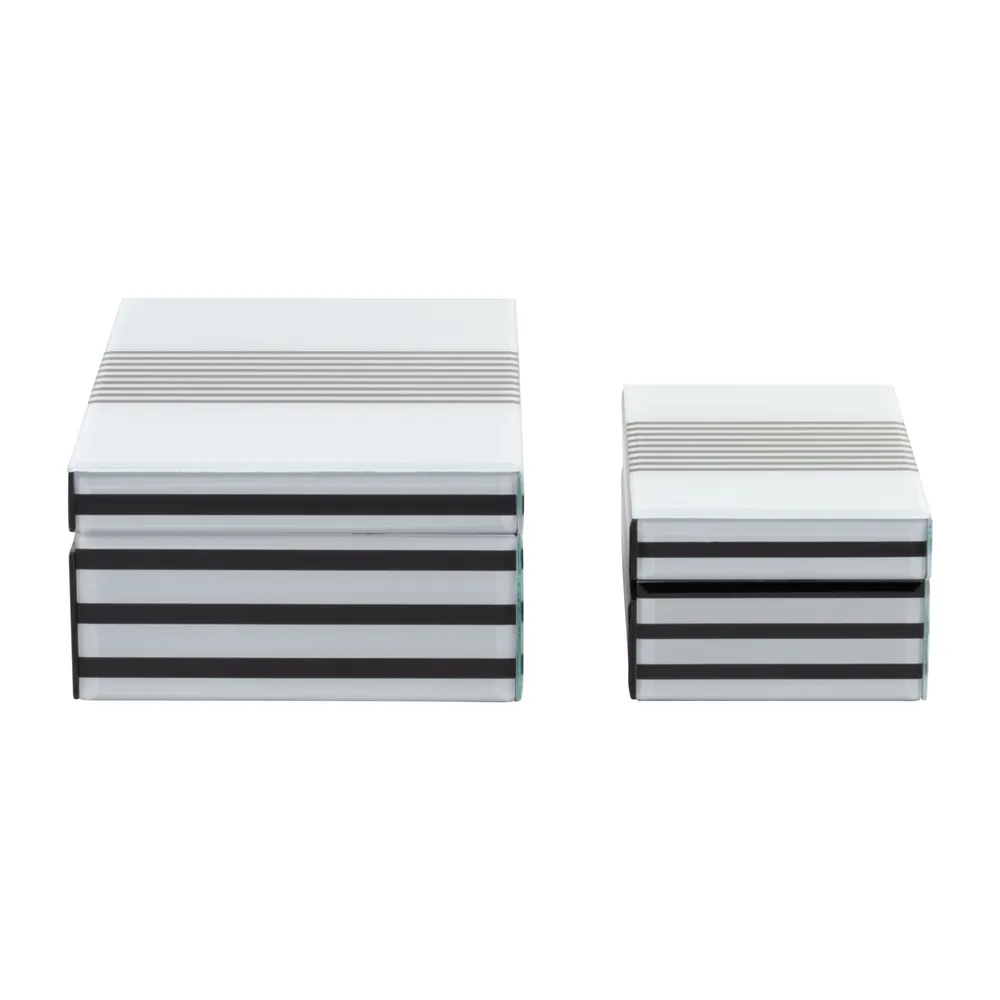 CAMDENVALE SET OF 2 BLACK BOXES 4 (IN)