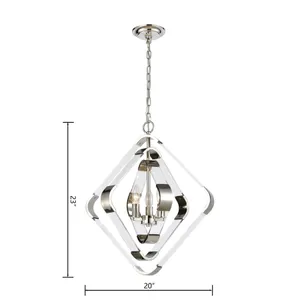 Rapid Pulse 20'' Wide 3-Light Chandelier - Polished Nickel 2