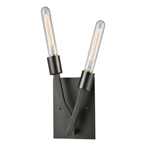 Freeform 11'' High 2-Light Sconce - Dark Graphite 1
