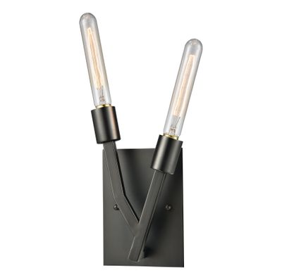 Freeform 11″ High 2-Light Sconce - Dark Graphite