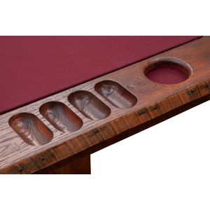 Barnwood 6-Sided Poker Table - Storage Base 4