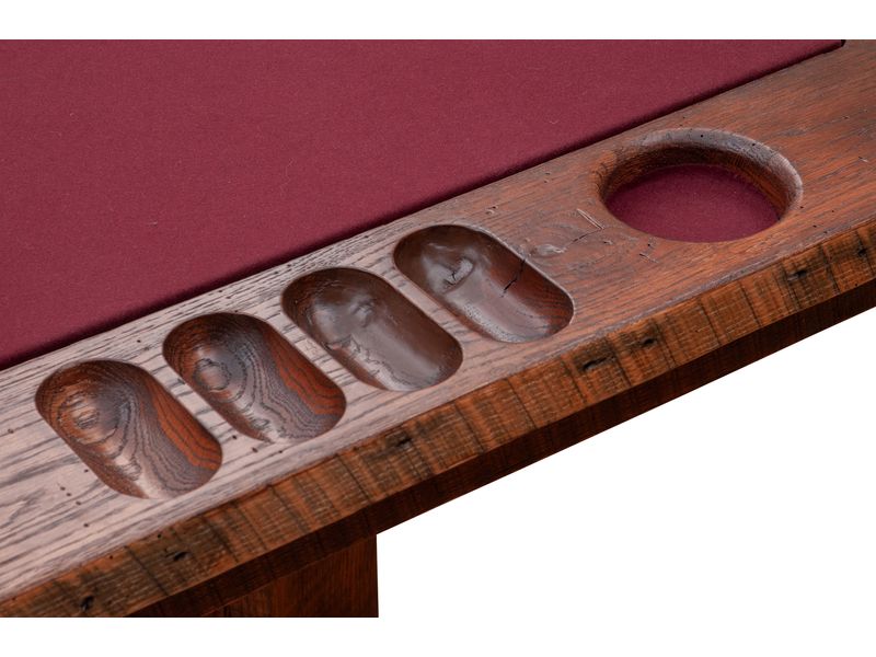 Barnwood 6-Sided Poker Table - Storage Base 4