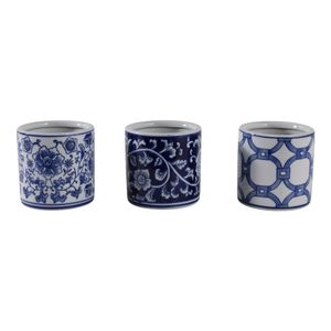 GERBERTON SET OF 3 BLUE PENCIL CUP 4 (IN) 4