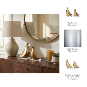 DEWEYMILL SET OF 2 GOLD DECOR 8 (IN) 9