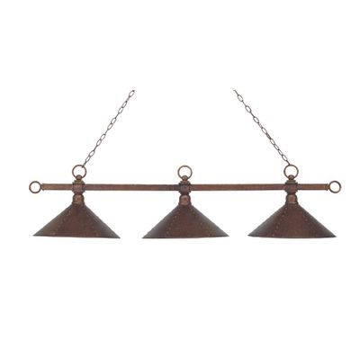 Designer Classics 58″ Wide 3-Light Linear Chandelier - Antique Copper