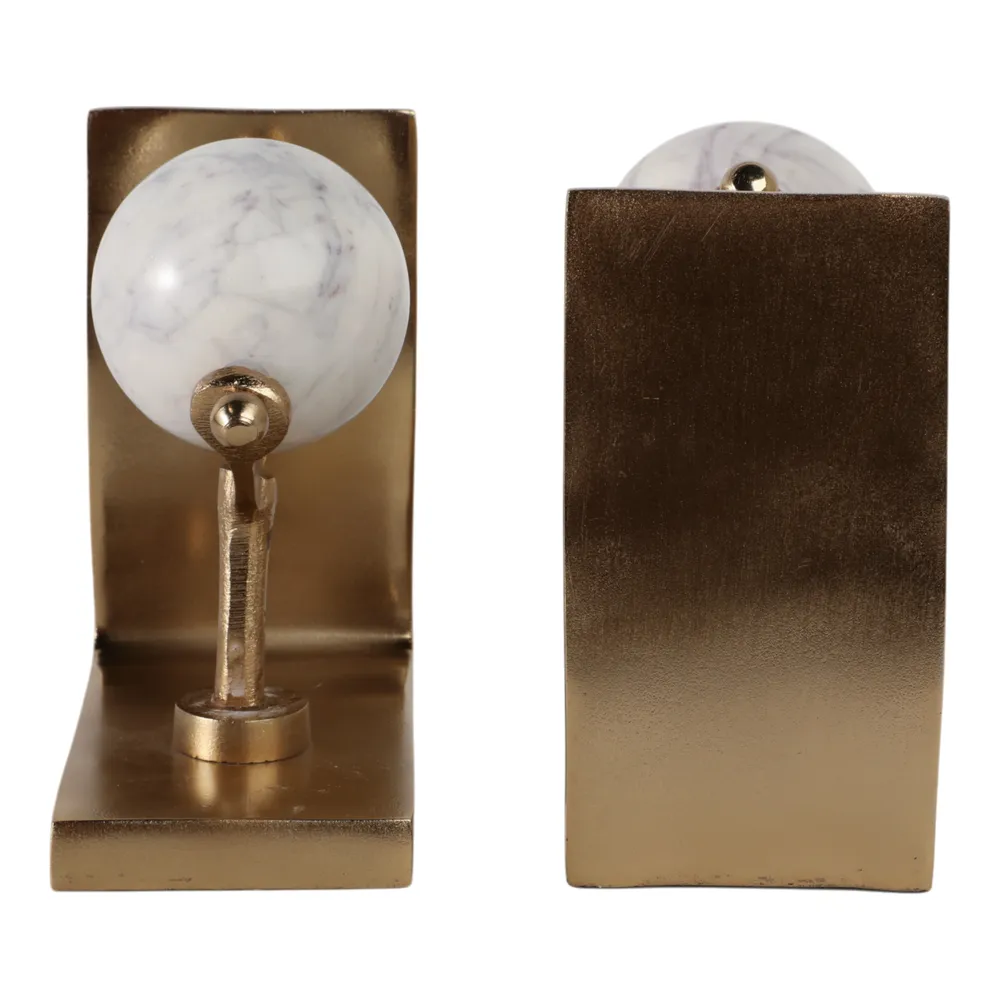 NELSONVALE SET OF 2 GOLD DECOR 7 (IN)