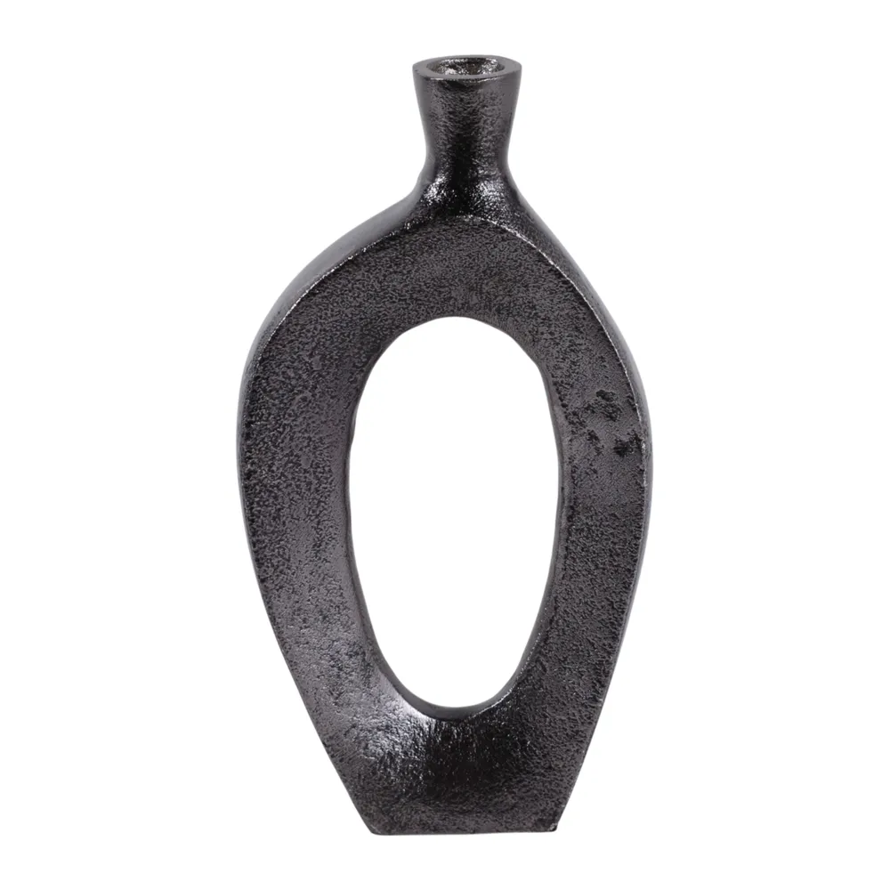 ALBAFORD BLACK VASE 8 (IN)